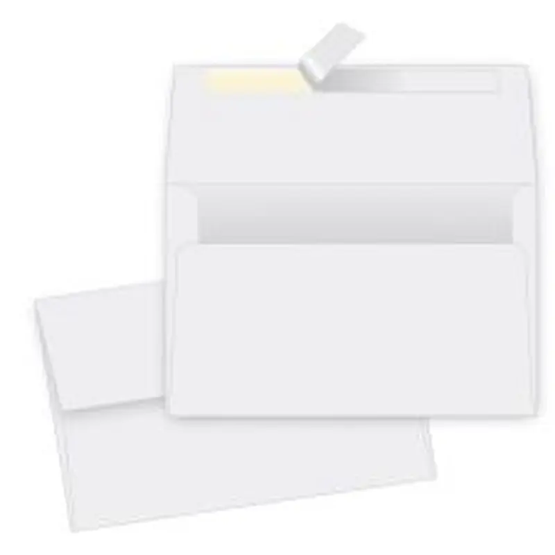 Quality Park Redi-Strip Photo Envelopes, 4 1/2" x 6 1/4", Self-Adhesive, White, Pack Of 50