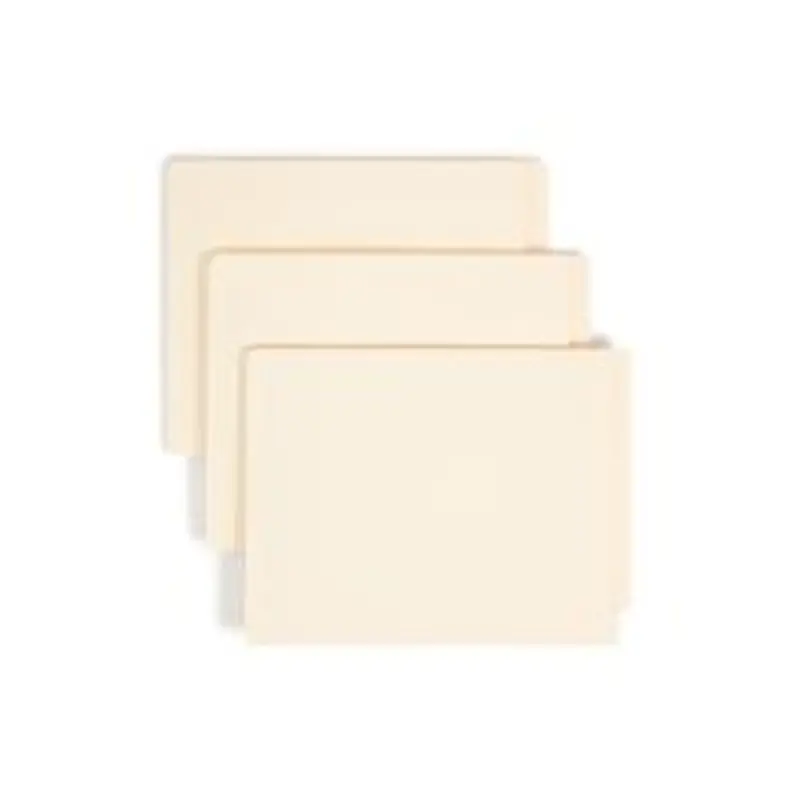 Smead End-Tab Fastener Folders With Dividers, Letter Size, Manila, Box Of 50 (34220)
