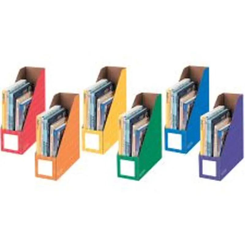 Bankers Box Magazine Holders, 11"H x 12 1/4"W x 4"D, Assorted Colors, Pack Of 6