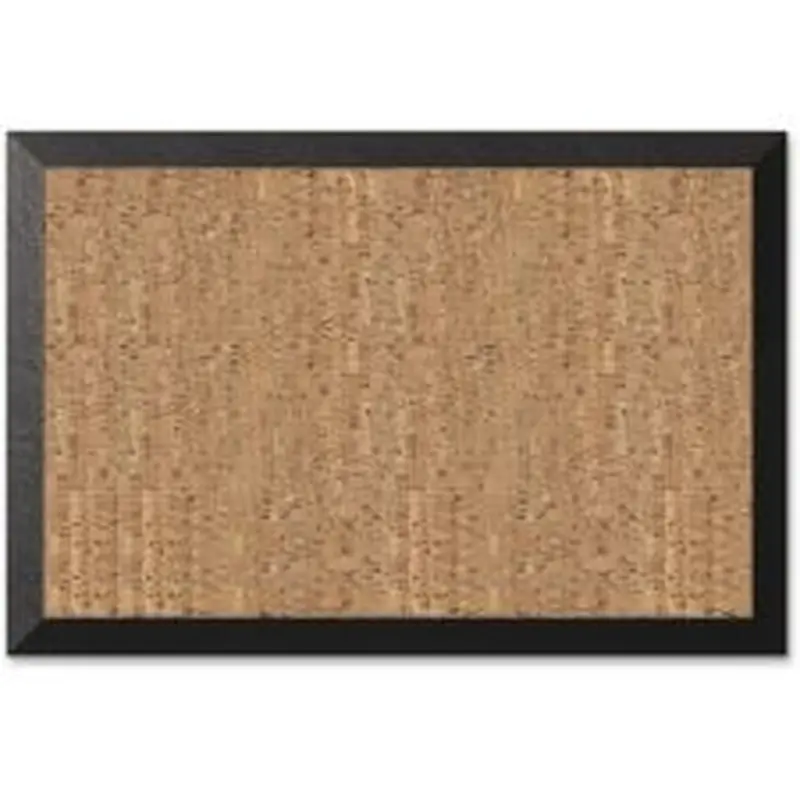MasterVision Kamashi Cork Bulletin Board, 24" x 36", Wood Frame With Brown Finish