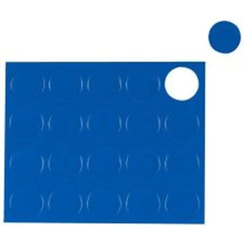 MasterVision Magnetic Color Coding Dots, BVCFM1601, 3/4" Diameter, Round, Blue, Vinyl, 20 Per Pack