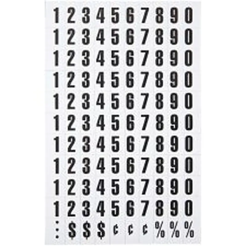 MasterVision Magnetic Numbers, 3/4" x 1/2", Black, Pack Of 120