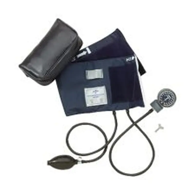 Medline Handheld Aneroid Sphygmomanometer, Adult, Blue