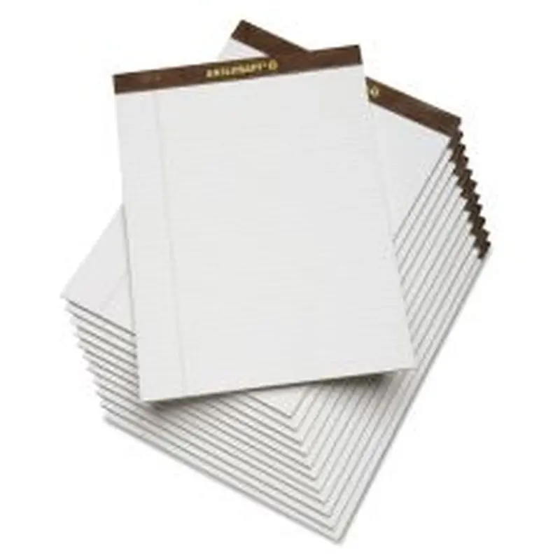 SKILCRAFT 30% Recycled Perforated Writing Pads, 8 1/2" x 11", White, Legal Ruled, Pack Of 12 (AbilityOne 7530-01-372-3108)