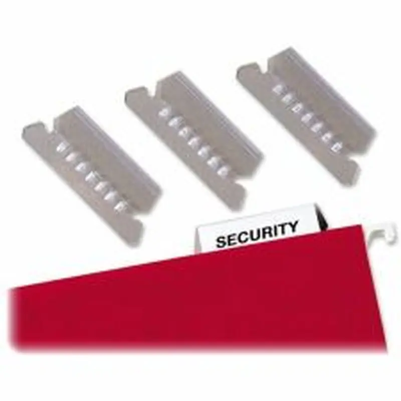 SKILCRAFT Hanging File Folder Tabs, 1/5 Cut, Pack of 25