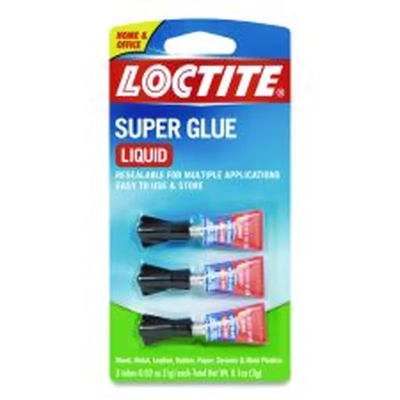 Loctite Super Glue, 0.11 oz, Dries Clear, 3/Pack