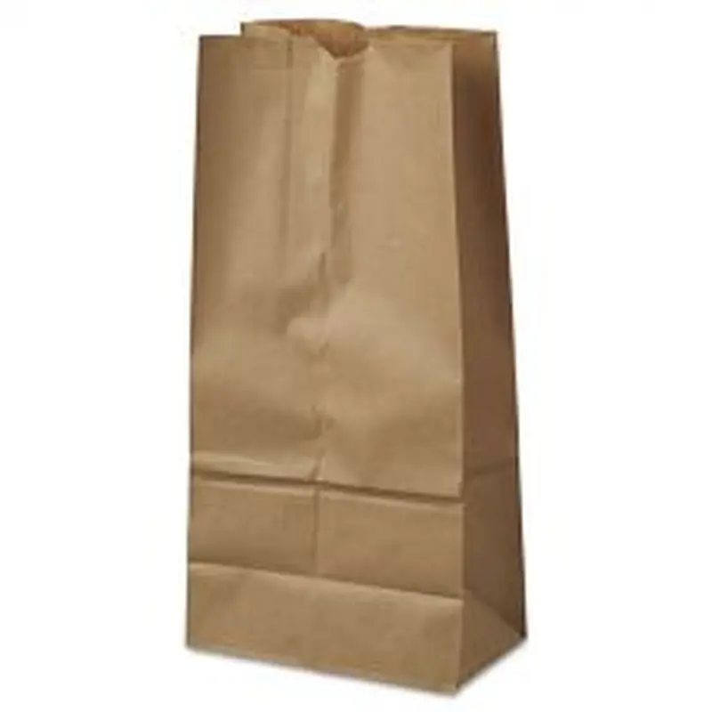 Ross & Wallace Paper Products Grocery Paper Bags, 16# Size, 40# Basis Weight, 7.75" x 4.75" x 16", Kraft, 500/Bundle