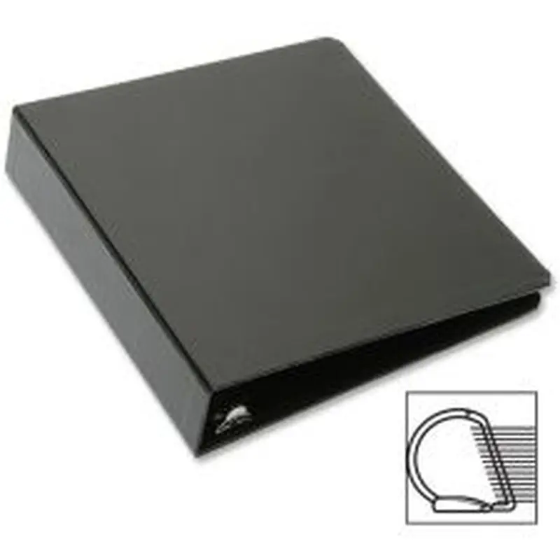 SKILCRAFT 3-Ring Binder, 2" D-Rings, 82% Recycled, Black (AbilityOne 7510-01-579-9317)