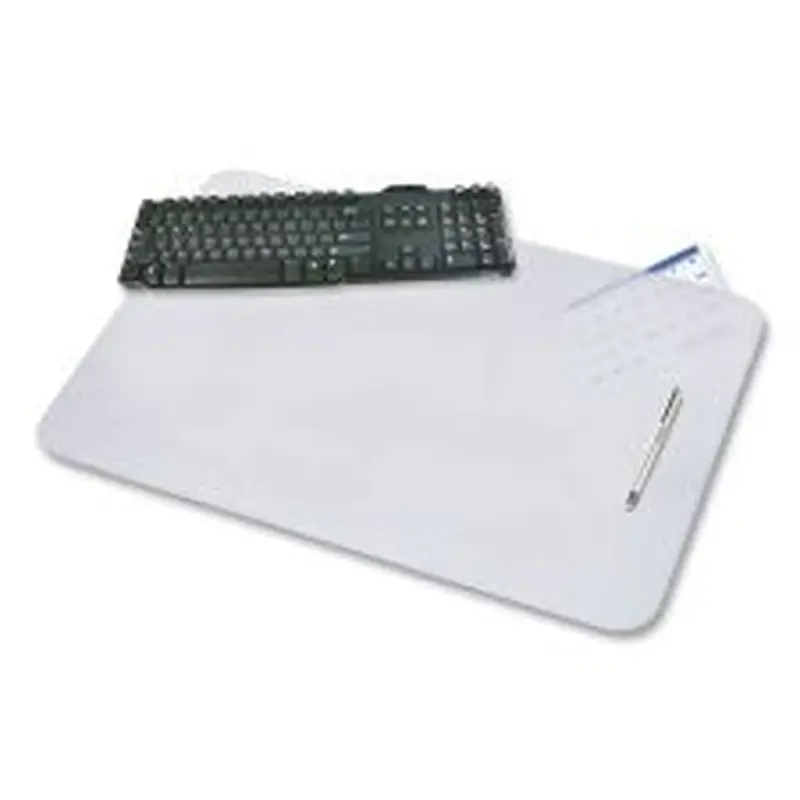 Artistic KrystalView Desk Pad with Antimicrobial Protection, 17 x 12, Frosted Finish, Clear