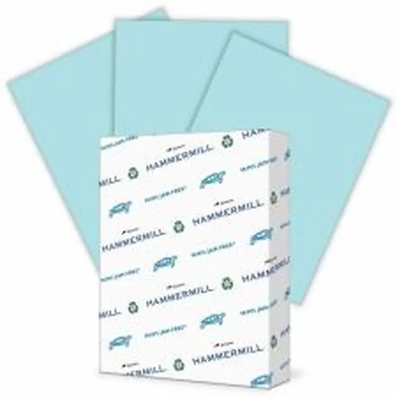Hammermill Colors Color Multi-Use Printer & Copy Paper, 1 Ream, Blue, Letter (8.5" x 11"), 500 Sheets Per Ream, 24 Lb
