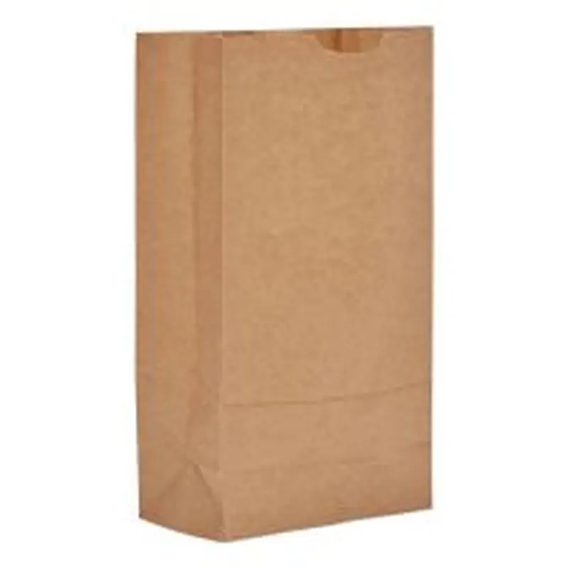 Ross & Wallace Paper Products Grocery Paper Bags, 10# Size, 35# Basis Weight, 7" x 4.38" x 13.75", Kraft, 500/Bundle