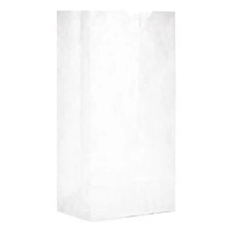Ross & Wallace Paper Products Grocery Paper Bags, 4# Size, 30# Basis Weight, 5" x 3.13" x 9.88", White, 500/Bundle