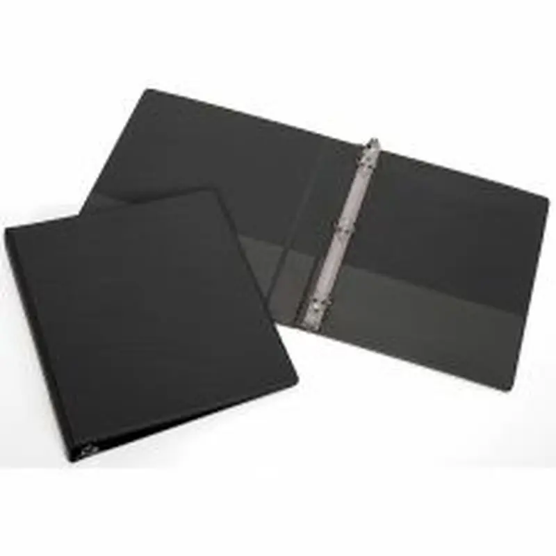 SKILCRAFT 3-Ring Binder, 1" Round Rings, Black (AbilityOne 7510-01-278-4131)