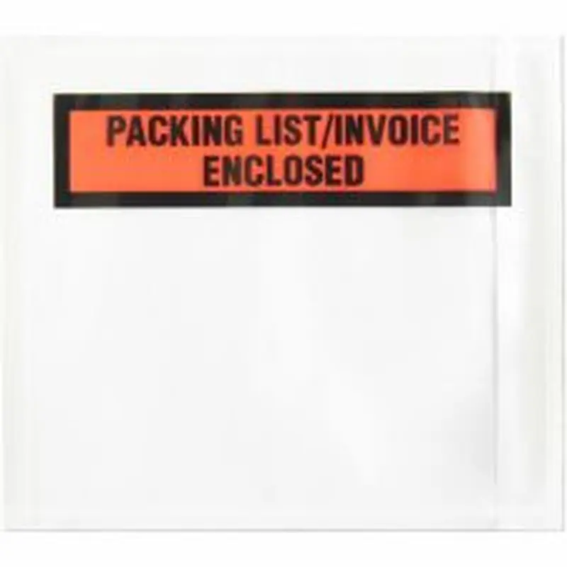 Sparco Pre-Labeled Waterproof Packing Envelopes - Packing List - 4 1/2"x 5 1/2" - Self-adhesive Seal - 41926