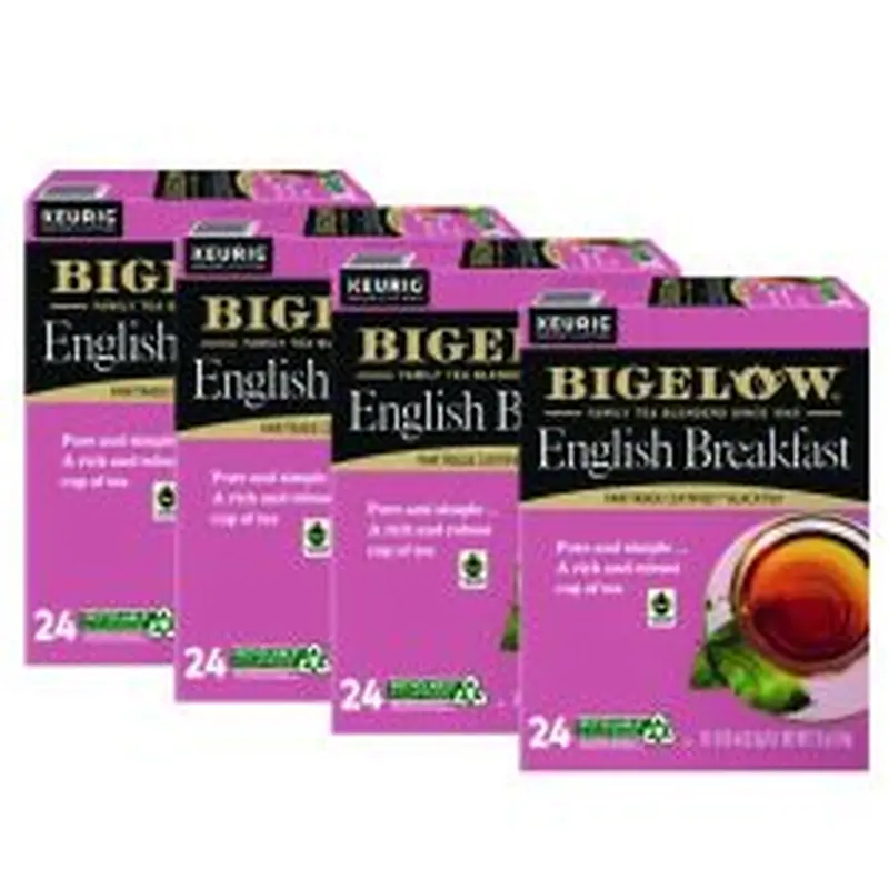 Bigelow English Breakfast Tea K-Cups, 24/Box, 4 Box/Carton