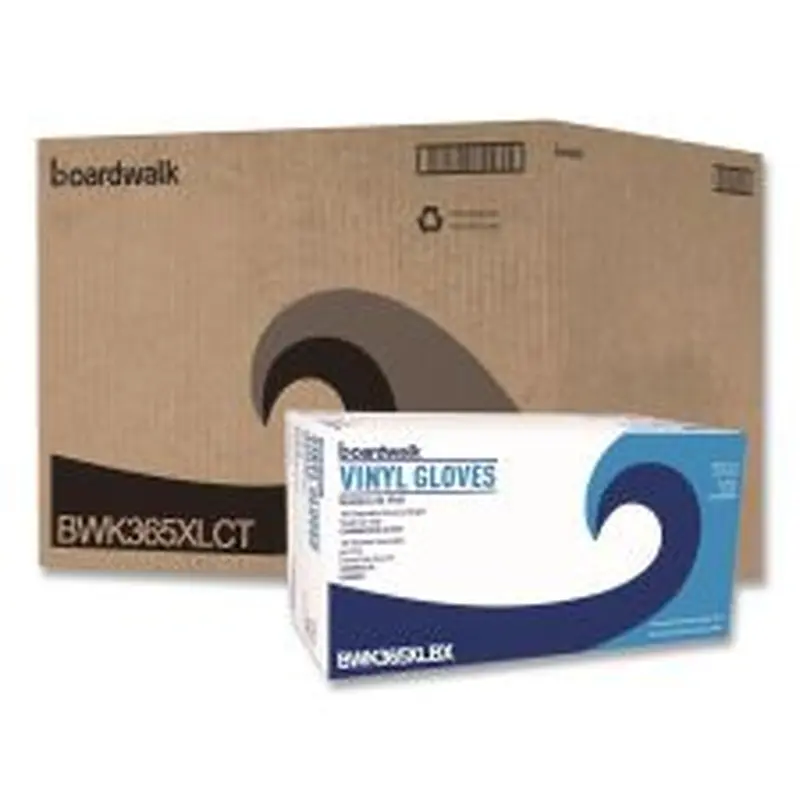 Boardwalk General Purpose Vinyl Gloves, Powder-Free, X-Large, 2.6 mil Thick, 9.5" Long, Clear, 100/Box, 10 Boxes/Carton