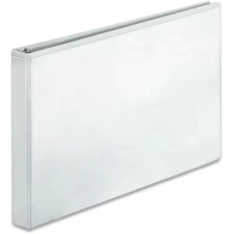Business Source Tabloid-Size Reference 3-Ring Binder, 1" Rings, White