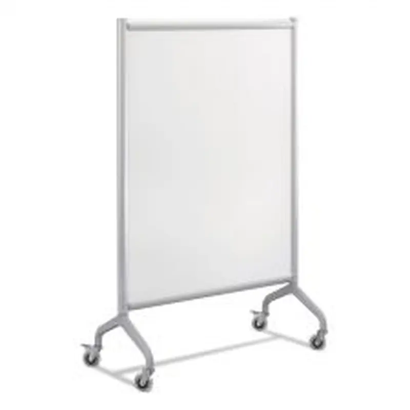 Safco Rumba Full Panel Whiteboard Collaboration Screen, 42w x 16d x 54h, White/Gray