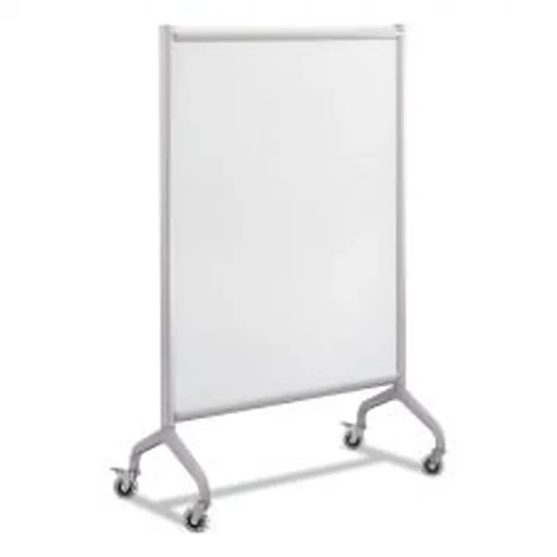 Safco Rumba Whiteboard Collaboration Screen, 36" x 48", White Surface, Powder-Coated Aluminum Frame