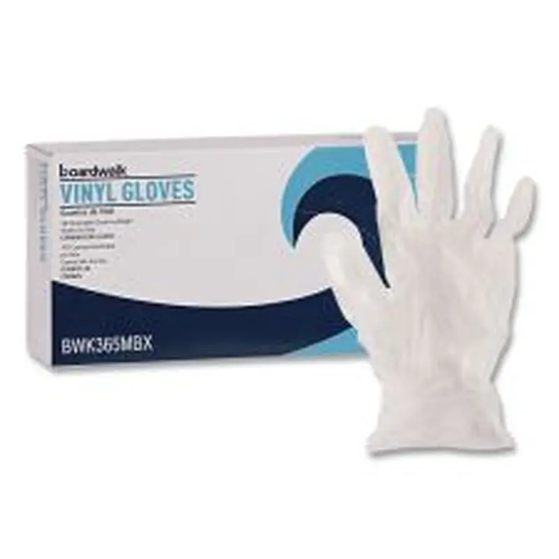 Boardwalk General Purpose Vinyl Gloves, Powder-Free, Medium, 2.6 mil Thick, 13" Long, Clear, 100/Box
