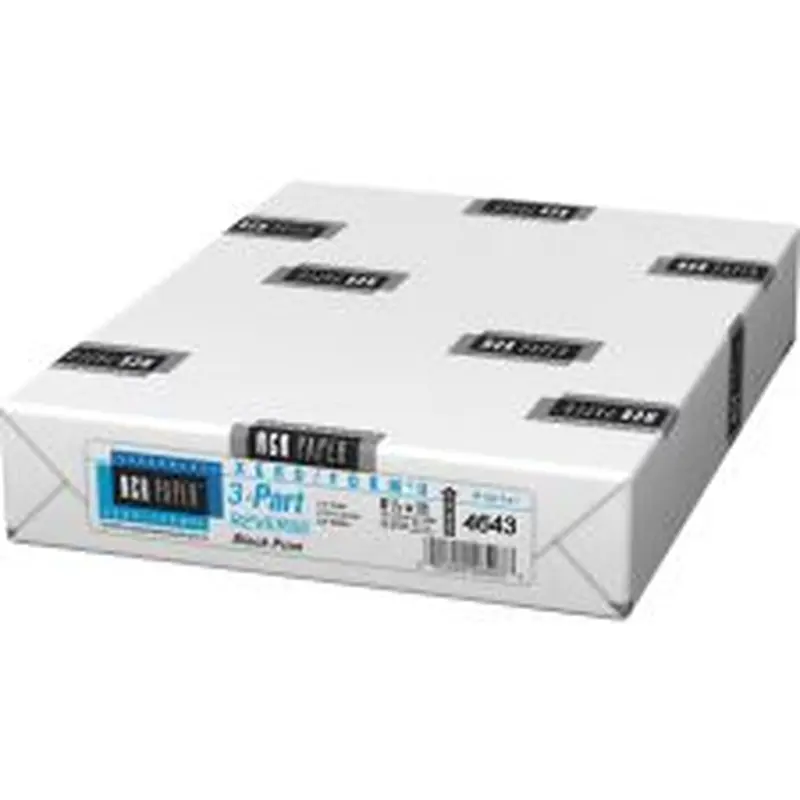 NCR Xero/Form II Carbonless Laser Paper, 1 Ream, White/Yellow/Pink, Letter Size (8 1/2" x 11"), Ream Of 500 Sheets, 92 Lb