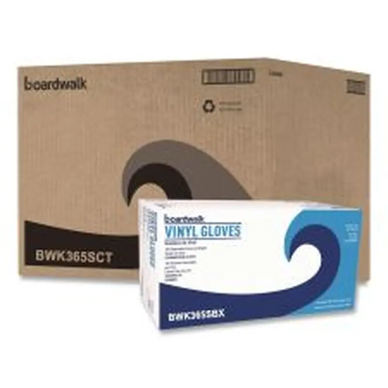 Boardwalk General Purpose Vinyl Gloves, Powder-Free, Small, 2.6 mil Thick, 9.5" Long, Clear, 100/Box, 10 Boxes/Carton