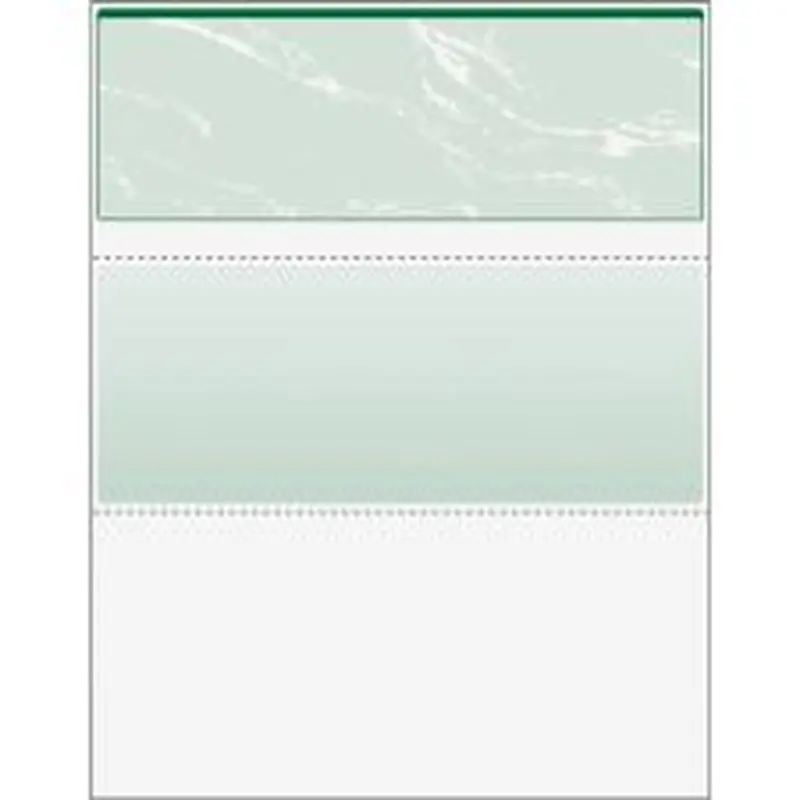 DocuGard High Security Green Marble Business Checks with 11 Features to Prevent Fraud - Letter - 8 1/2"x11" - 04502