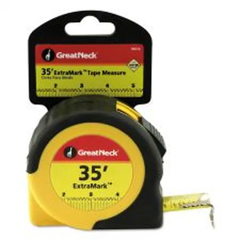 Great Neck ExtraMark Tape Measure, 1" x 35 ft, Steel, Orange/Black