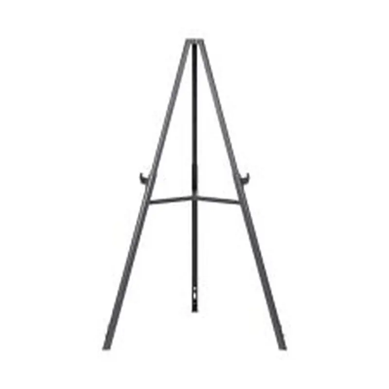 MasterVision Quantum Lightweight Tripod Display Easel, 35 7/16" to 63" High, Plastic, Black
