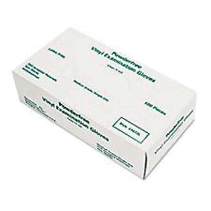 MCR Safety Disposable Vinyl Gloves, Powder-Free, Large, 5 mil Thick, White, 100/Box