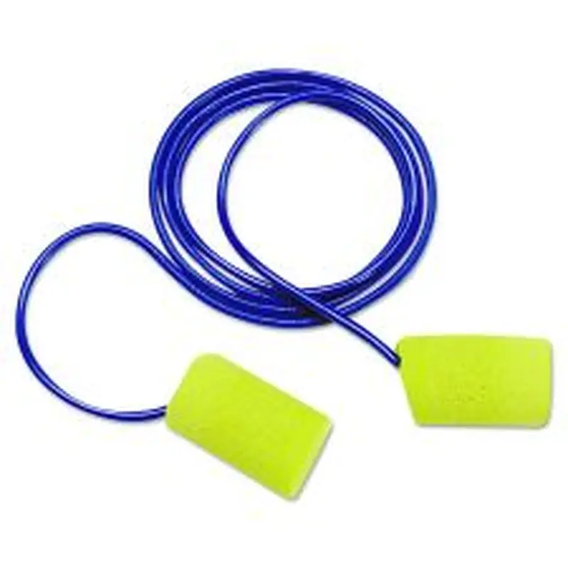 3M E-A-R Classic Foam Earplugs, Metal Detectable, Corded, Poly Bag, 200 Pairs