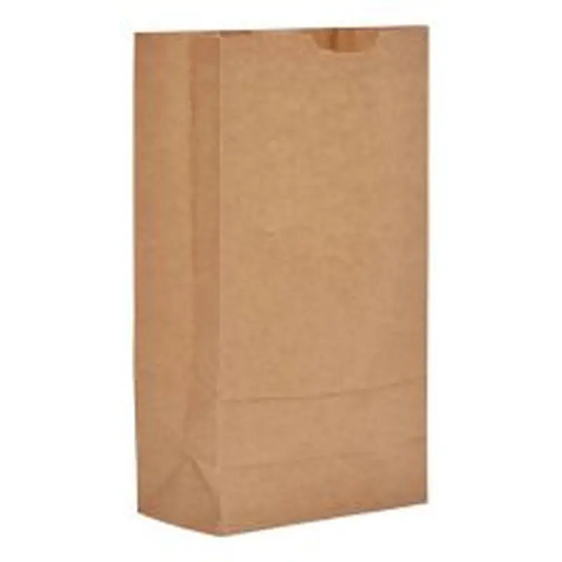 Ross & Wallace Paper Products Grocery Paper Bags, 10# Size, 35# Basis Weight, 7" x 4.38" x 13.75", Kraft, 2,000/Bundle
