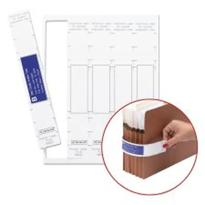 Smead Viewables Pocket Label Pulls, 1.63 x 10.13, White, 5/Sheet, 9 Sheets/Pack