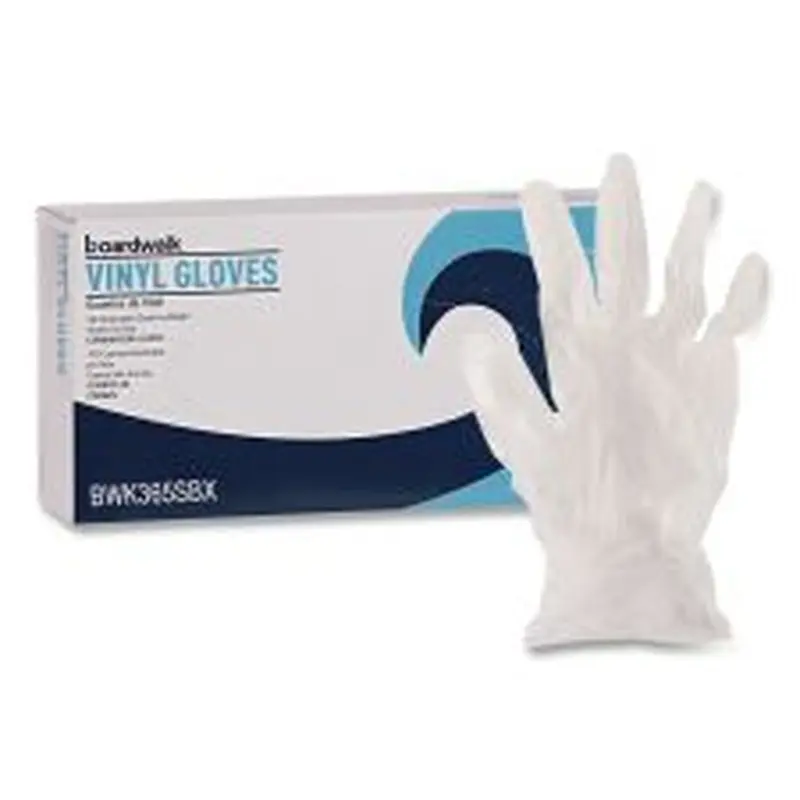 Boardwalk General Purpose Vinyl Gloves, Powder-Free, Small, 2.6 mil Thick, 9.5" Long, Clear, 100/Box
