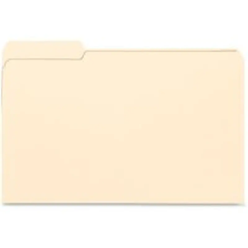 Business Source 1/3 Tab Cut Legal Top Tab File Folders - 8 1/2" x 14" - 3/4" Expansion - Stock - Manila - 100 / Box, 99724