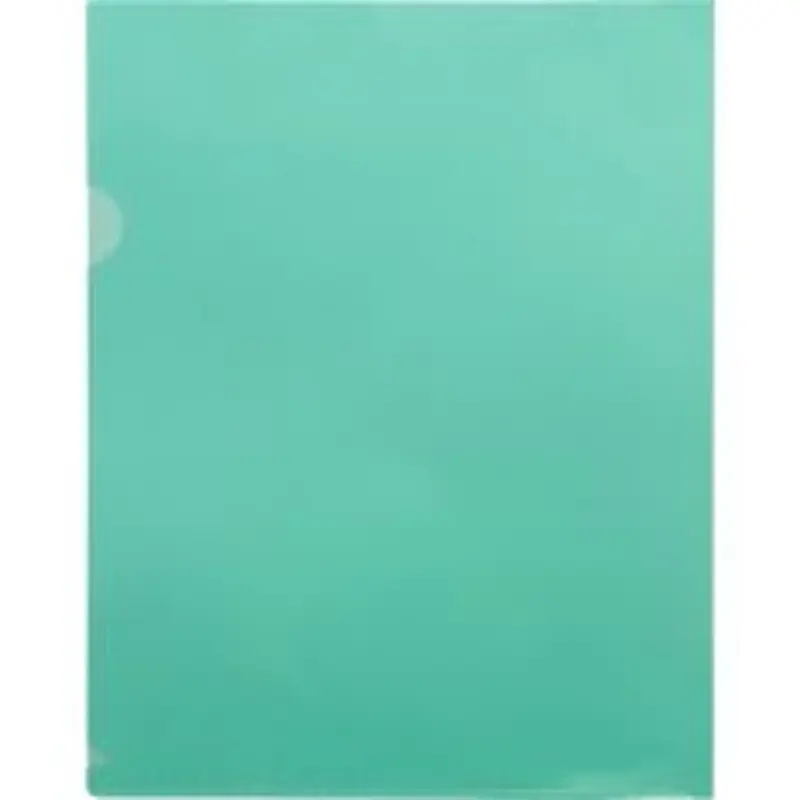 Sparco Transparent File Holders, Letter Size, Green, Pack Of 10