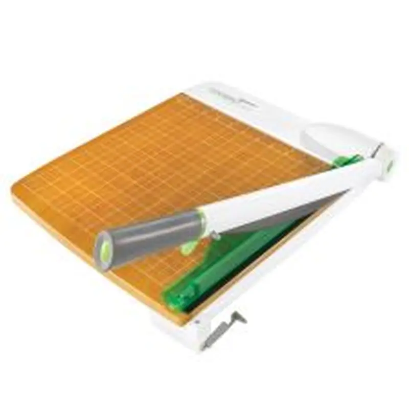Westcott CarboTitanium Guillotine Heavy-Duty Trimmer, 18", White/Green