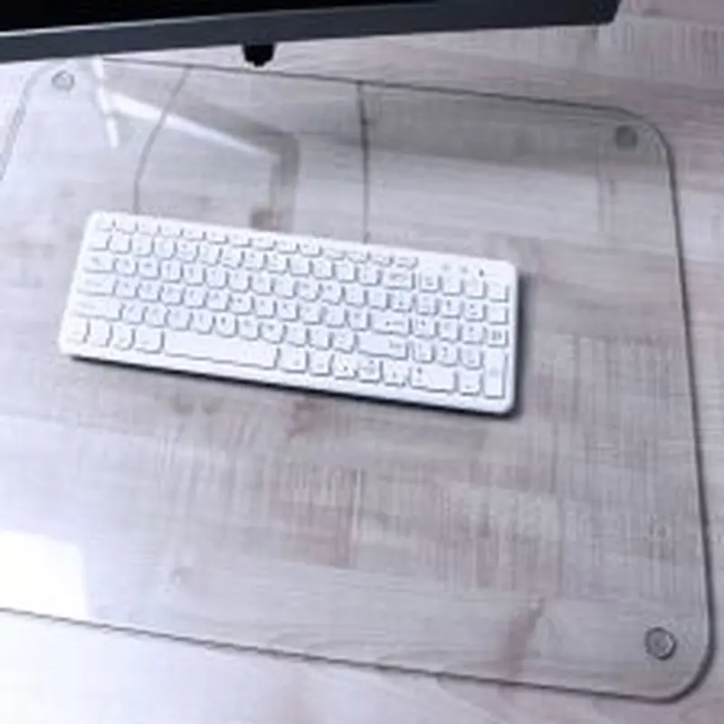 Floortex Desktex Glaciermat Glass Desk Pad - 20" x 36"