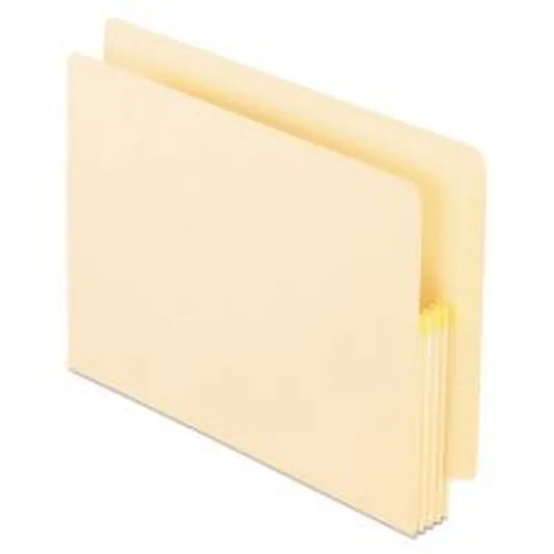 Pendaflex Manila Drop Front Shelf File Pockets with Tyvek Gusset Top, 1.75" Expansion, Letter Size, Manila, 25/Box
