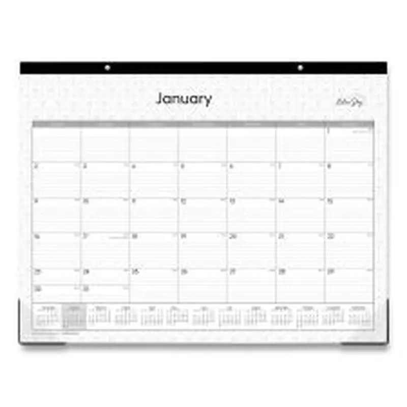Blue Sky Enterprise Desk Pad, Geometric Artwork, 22 x 17, White/Gray Sheets, Black Binding, Clear Corners, 12-Month (Jan to Dec): 2026