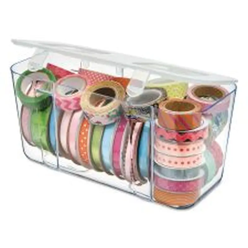 deflecto Stackable Caddy Organizer, Medium, Plastic, 8.8 x 4 x 4.38, White