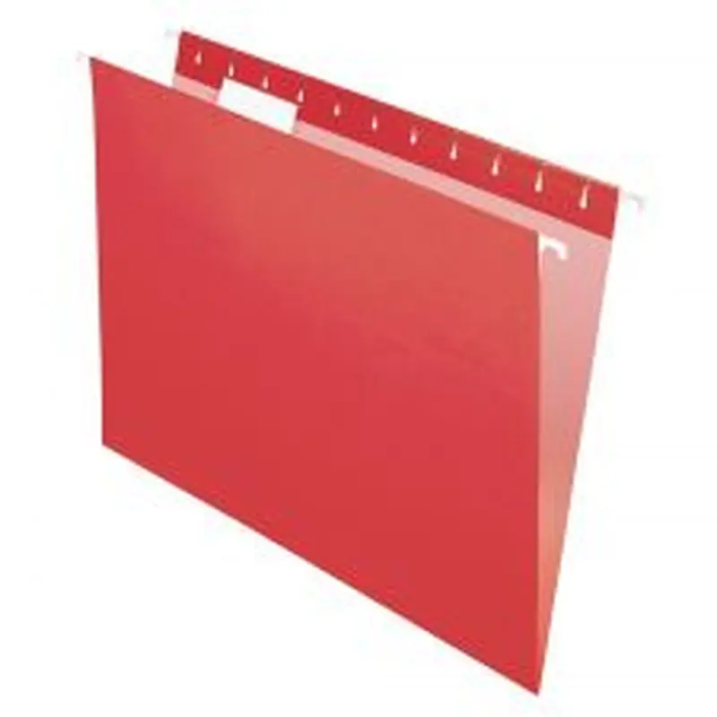 Hanging Folders, Letter Size, Red, Box Of 25