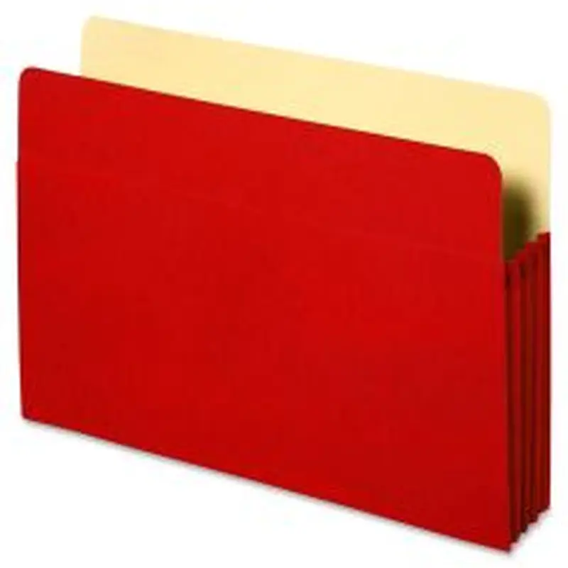 Sparco Accordion File Pocket, 9 1/2" x 11 3/4", 3 1/2" Expansion, Red