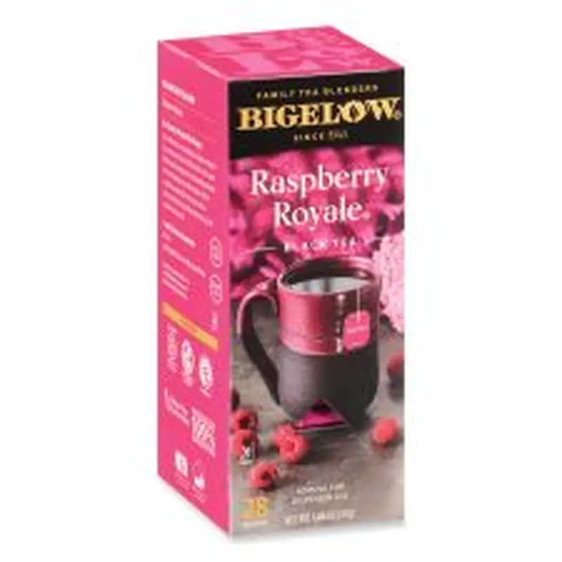 Bigelow Raspberry Black Tea, Raspberry, 0.34 lbs, 28/Box
