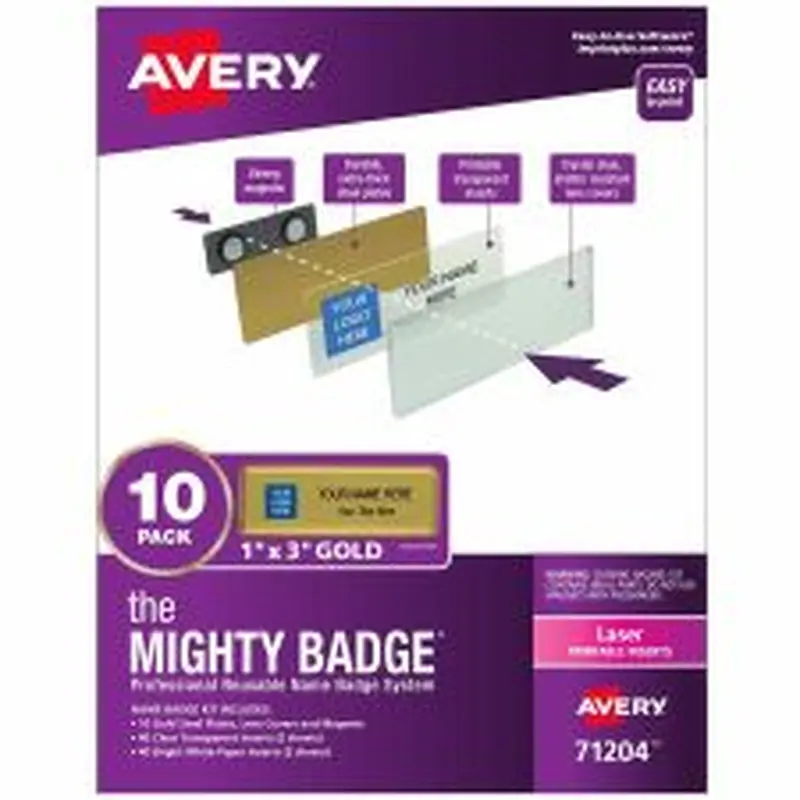 The Mighty Badge by Avery Mighty Badge Professional Reusable Name Badge System
