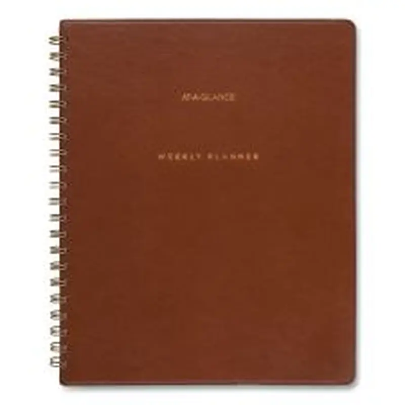 AT-A-GLANCE Signature Collection Academic Weekly/Monthly Planners, 11.5 x 8, Distressed Brown Cover, 13-Month: July 2025 to July 2026