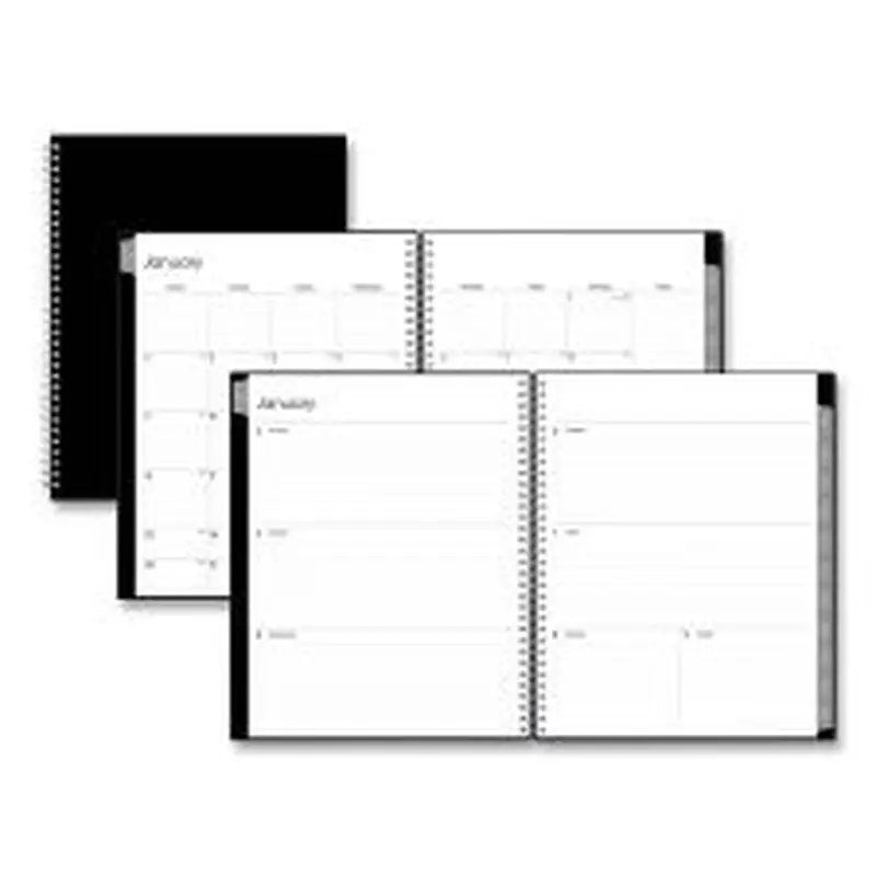 Blue Sky Enterprise Weekly/Monthly Planner, 11 x 8.5, Black Cover, 12-Month (Jan to Dec): 2026