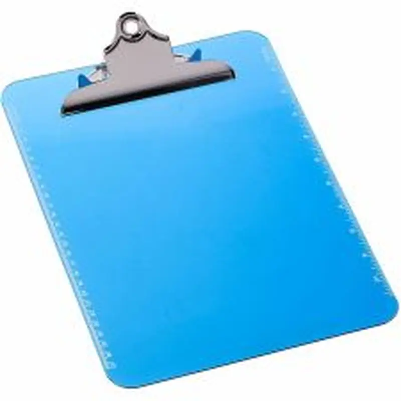Sparco Plastic Clipboard, 8 1/2" x 12", Blue