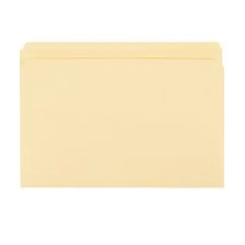 Manila File Folders, 3/4" Expansion, Straight Cut, Letter Size, Pack Of 100 Folders