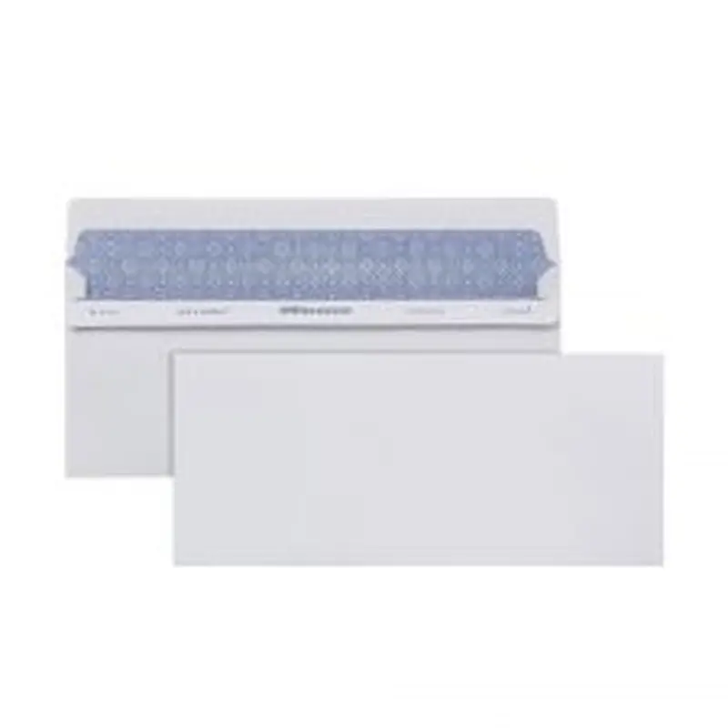 #10 Lift & Press Premium Security Envelopes, Self Seal, 100% Recycled, White, Box Of 100